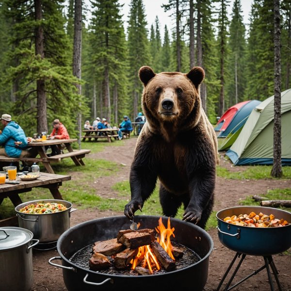 Comment assurer la sécurité de ses repas en camping dans des zones avec des ours?